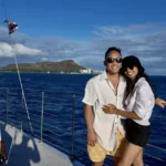 AJ Flores and wife on boat