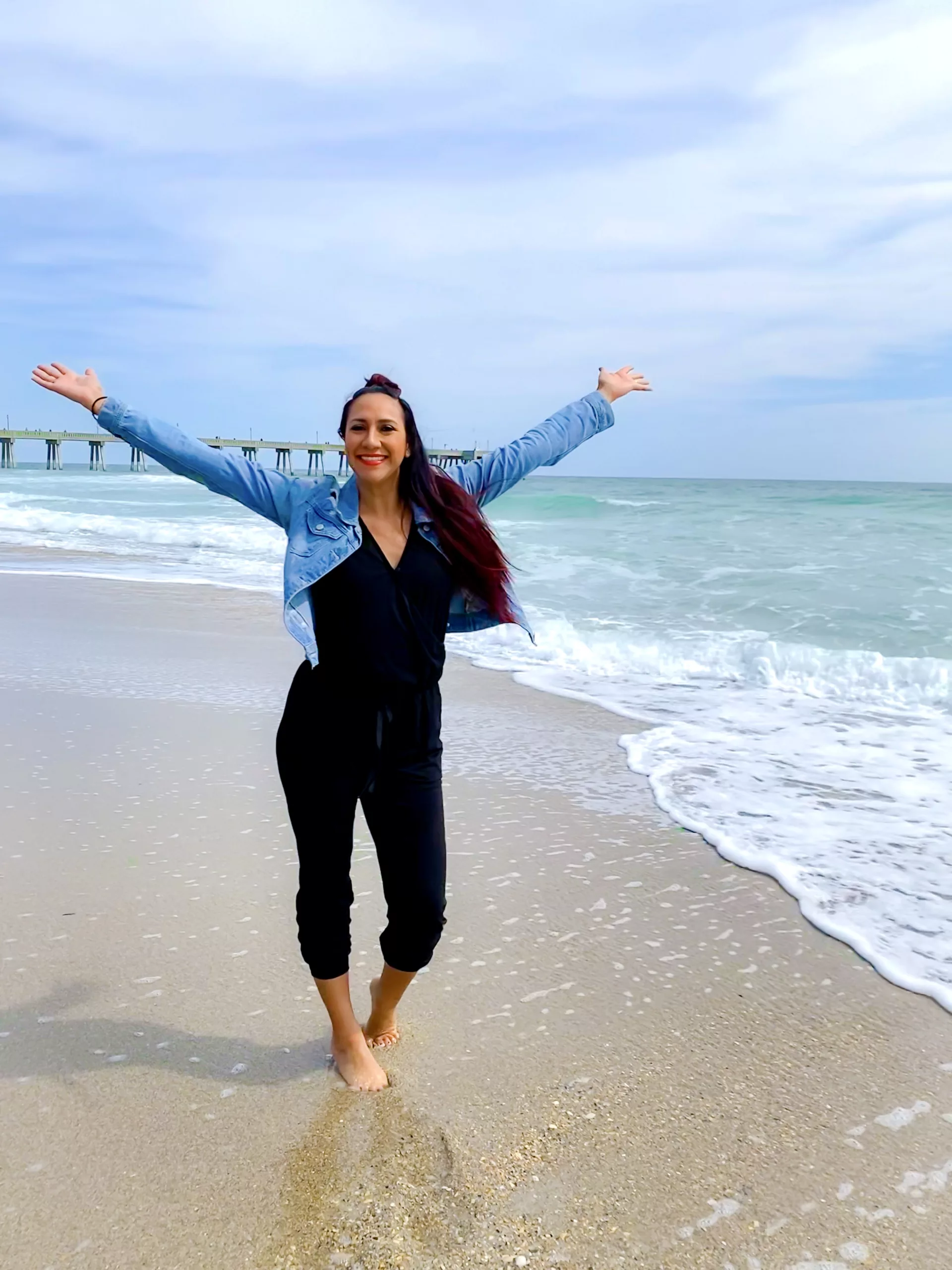Ashley Rolf at beach