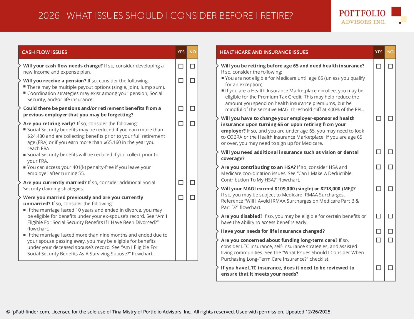 What Issues Should I Consider Before I Retire?